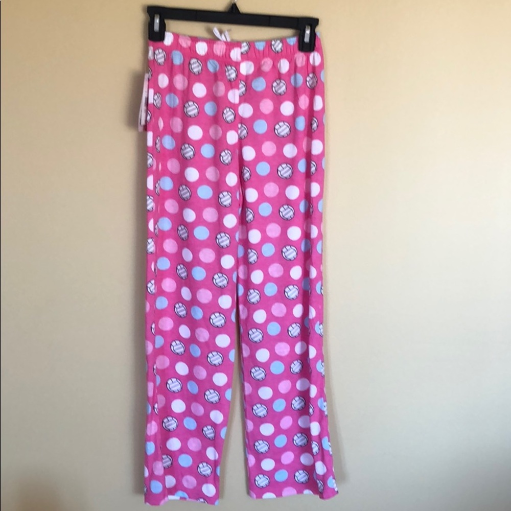 NWT Pink Volleyball Pajama Pants Sz. Medium